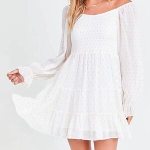Altar’d State White Long Sleeve Dress